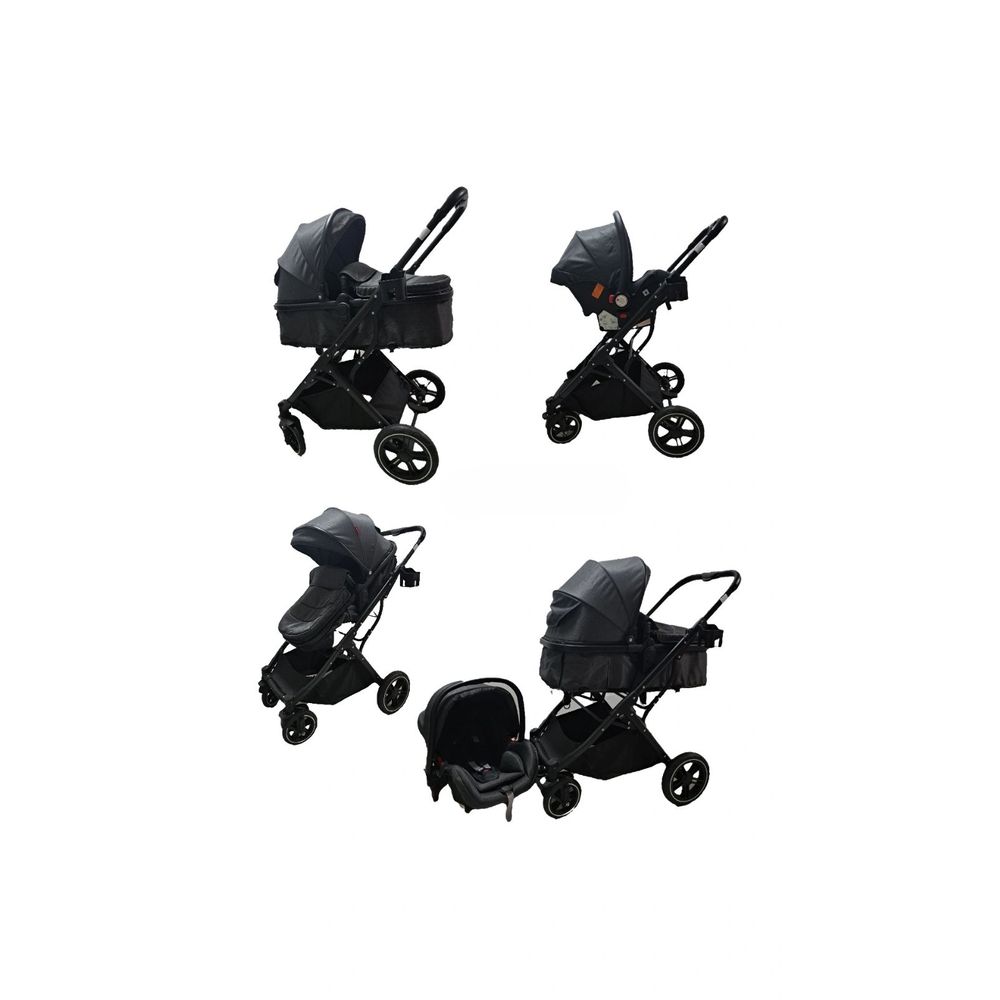 NouNou Kolica za bebe Set 3U1 G-2, Tamno siva slika 5