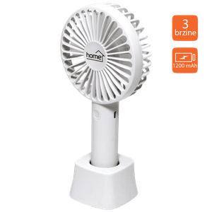 home Ventilator ručni / stolni, promjer 9 cm, Li-Ion 800mA - HF 9/WH