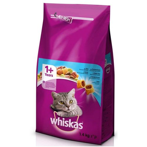 WHISKAS potpuna hrana za odrasle mačke sa tunjevinom +1, 1,4kg slika 1