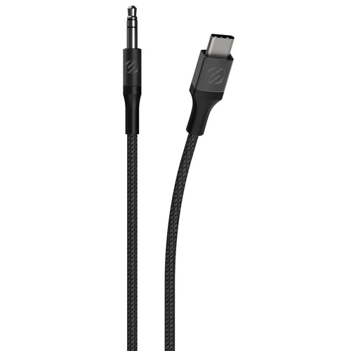 SCOSCHE, HookUp Premium 3.5 mm pleteni audio kabel za USB-C® uređaje, 1.0M, sivi slika 1