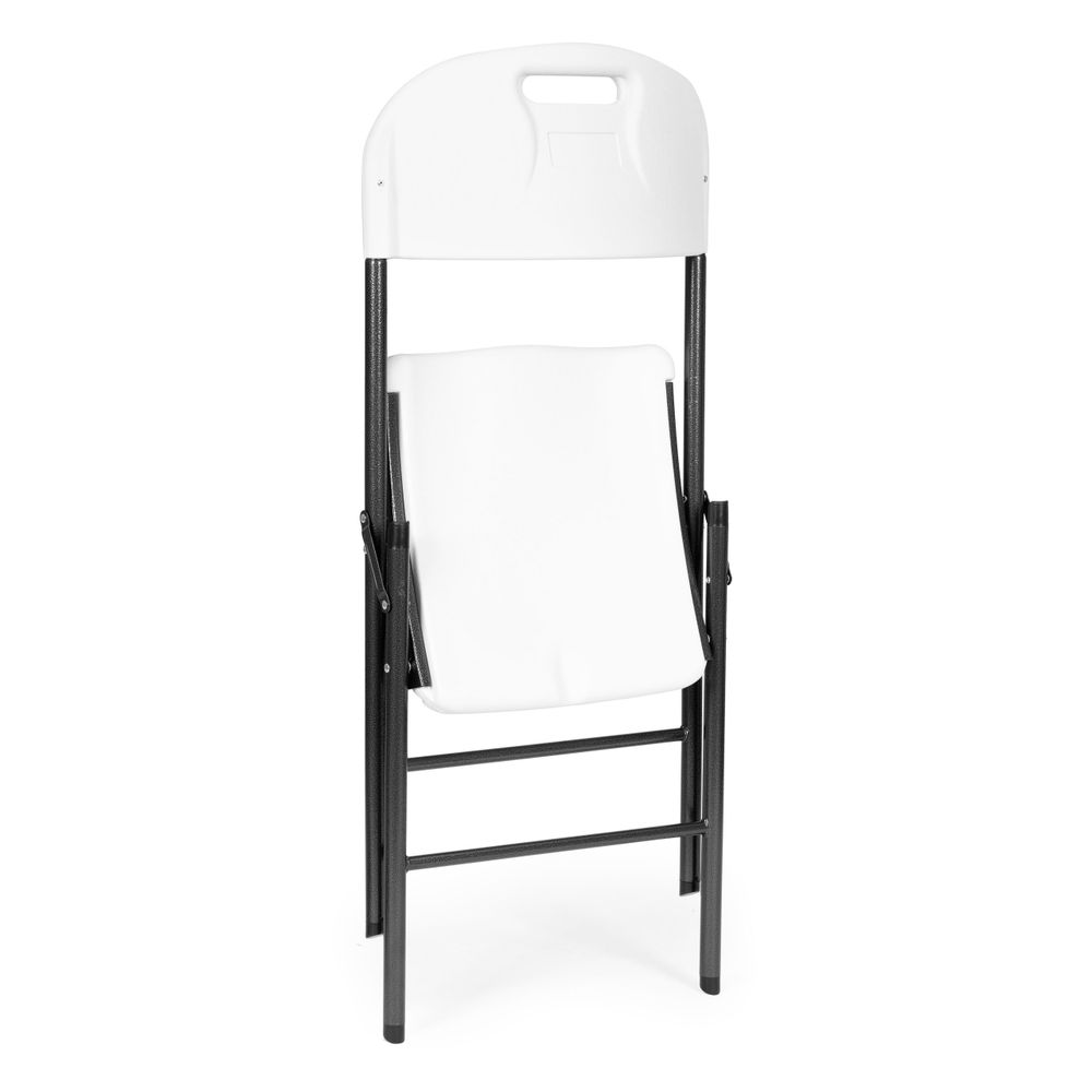 ModernHome set od 4 sklopive stolice – za dom i ugostiteljstvo, metal i HDPE, bijele slika 6