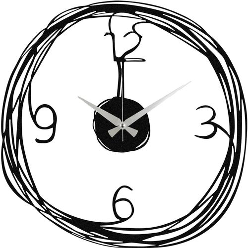 Gergo Black Decorative Metal Wall Clock slika 5