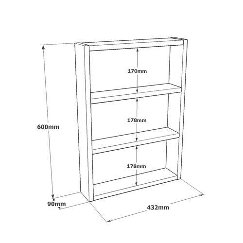 Hanah Home PR1 - A Atlantic Pine Zidna Polica slika 5