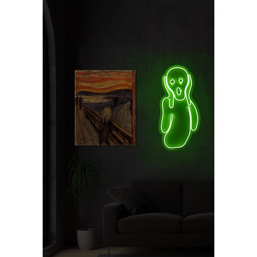 Wallity Ukrasna plastična LED rasvjeta, Scream - Green slika 10