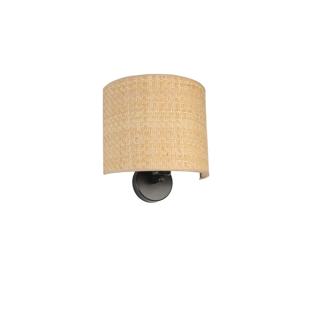 Zidna Lampa sa Rattan Abažurom u Bež Boji slika 3