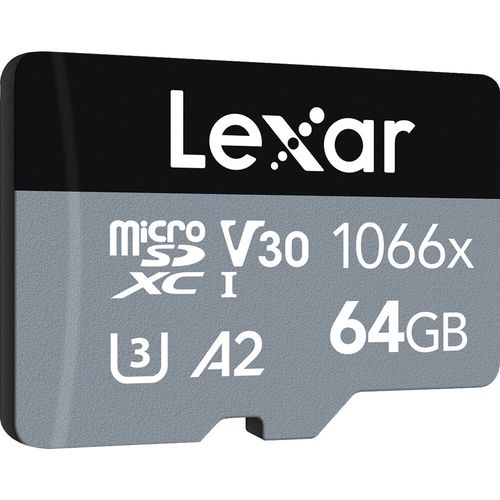 Lexar SD micro 64GB SDXC 1066x UHS-I, 160MB/s read 70MB/s write C10 A2 V30 U3 slika 2