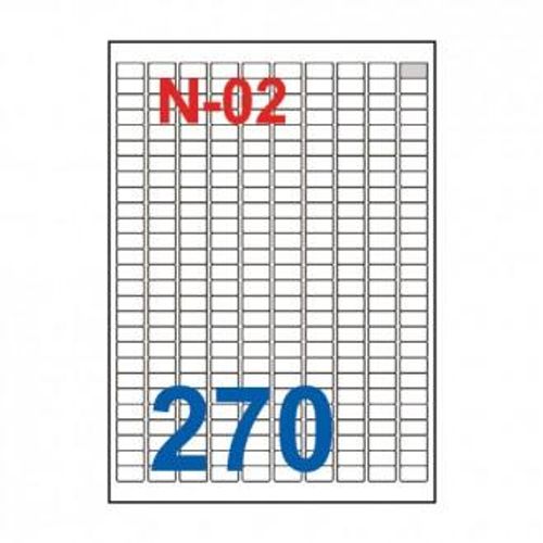 Etikete za laserske i ink-jet pisače Nano, N-02, 17,8x10 mm, 100/1 slika 1