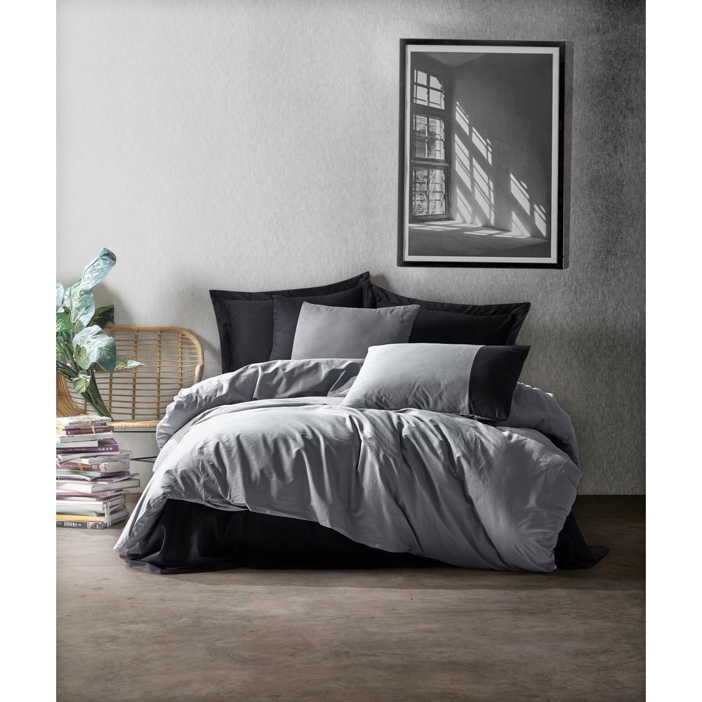 Plain - Grey, Black Grey
Black Ranforce Single Quilt Cover Set (FR) slika 1