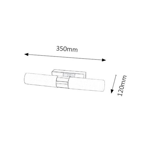 Rabalux Jim wallarm built-in LED 2X4W,hrom,IP44 Kupatilska rasveta slika 5