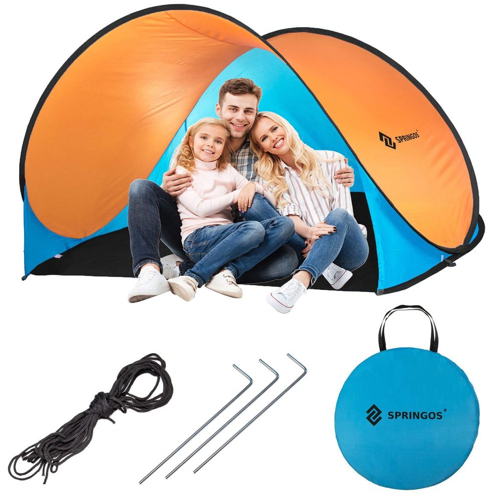 Pop up šator narančasto plavi 200 x 120 cm slika 10