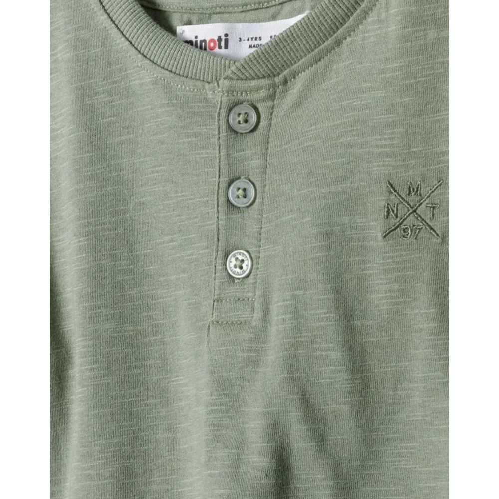 Minoti Majica kratkih rukava za bebe - Khaki, 12-18 mj slika 3