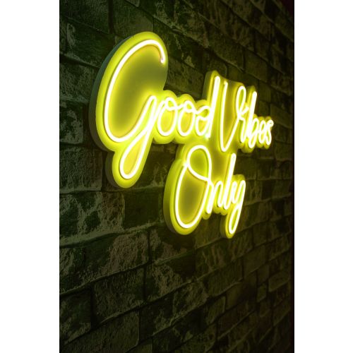 Wallity Ukrasna plastična LED rasvjeta, Good Vibes Only 2 - Yellow slika 8