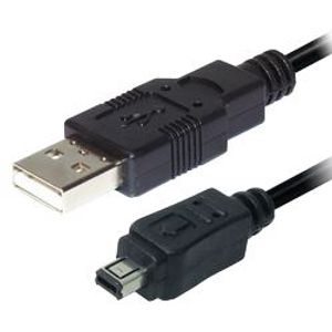 Transmedia USB type A plug - 4 pin mini USB plug, 2,0 m