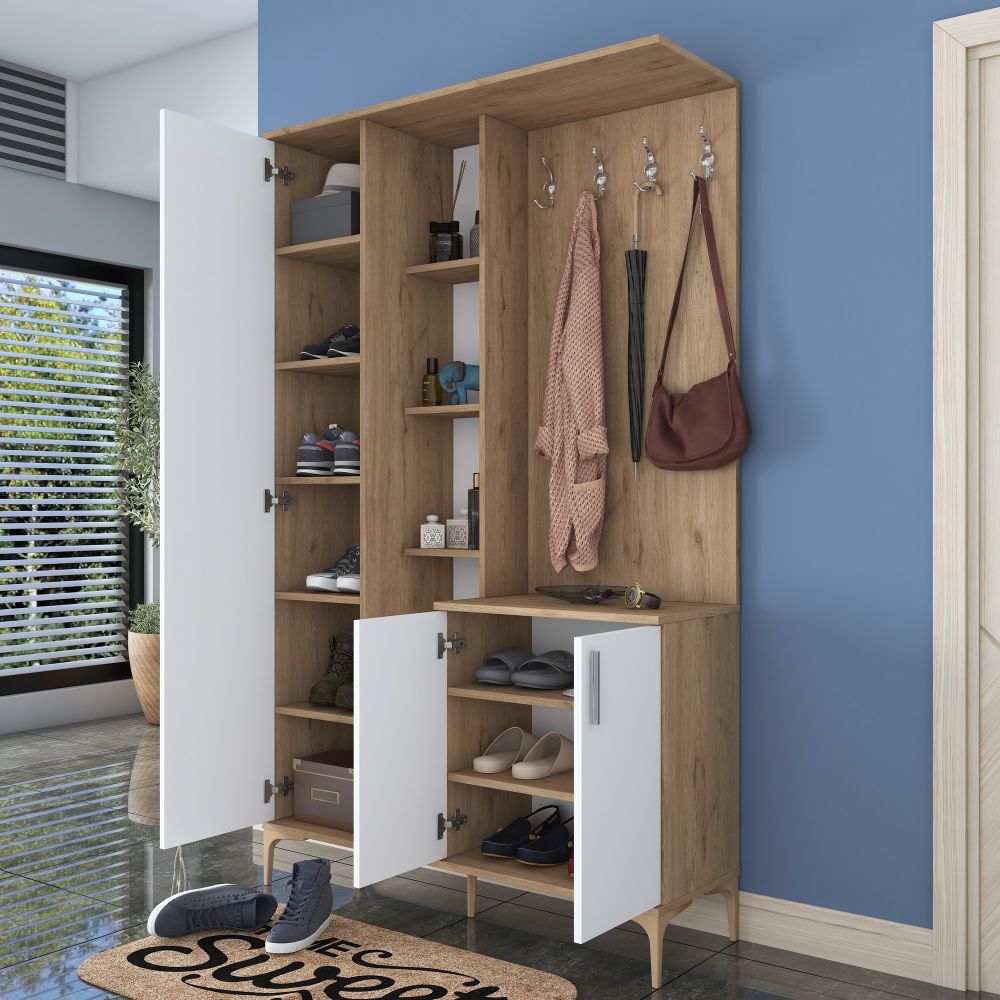 Bijeli Hodnik Ormar EA109 - 2695 Walnut slika 3