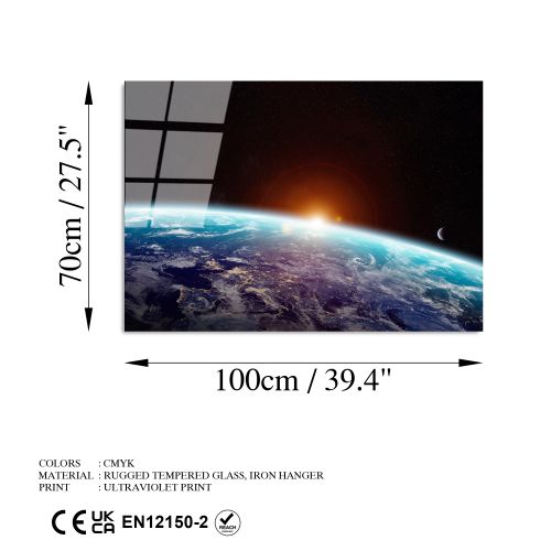 UV-188 Dekorativna Slika od Kaljenog Stakla, Višebojna, 70 x 100 cm slika 8