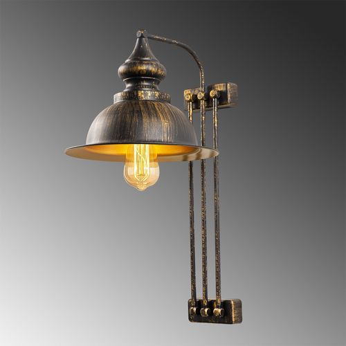 Opviq Zidna lampa SALAM antique, metal, 28 x 32 cm, visina 53 cm, promjer sjenila 28 cm, E27 40 W, Sağlam - 3743 slika 4