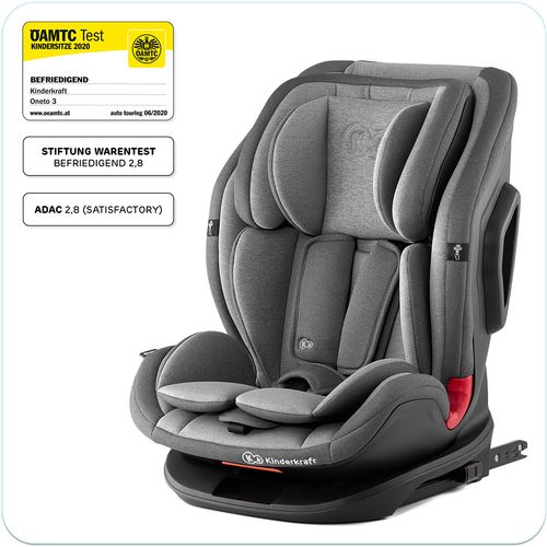 Kinderkraft autosjedalica OneTo3 9-36 kg isofix rocket siva slika 1