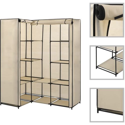 282451 Corner Wardrobe Cream 130x87x169 cm slika 31