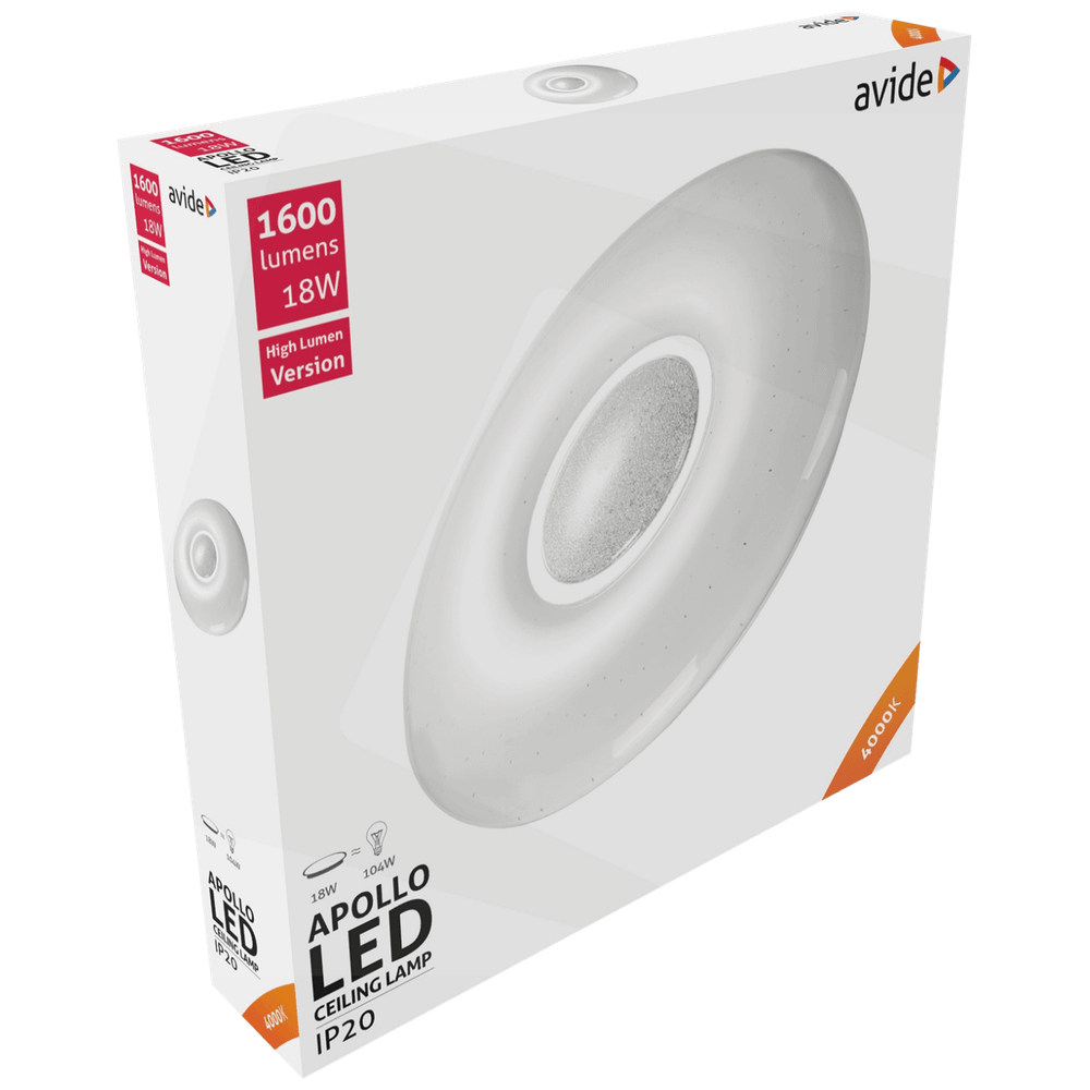Avide Plafonjera LED, Apollo, 18W, 1600 lm, 4000K, IP20 - ACLO33NW-18W-APO slika 2