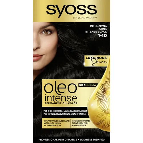 Syoss Oleo Intense Farba za kosu 1-10 Intense Black   slika 1