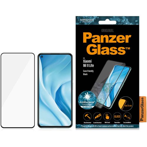 Panzerglass zaštitno staklo za Xiaomi MI 11 Lite case friendly antibacterial black slika 1