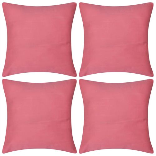 130936 4 Pink Cushion Covers Cotton 80 x 80 cm slika 13