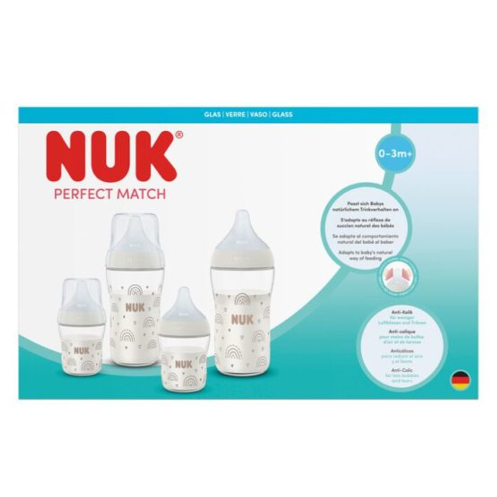 NUK Set staklenih flašica Perfect Match Temperature Control slika 3