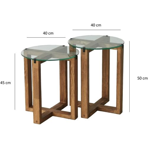 Amalfi - Walnut Walnut Nesting Table (2 Pieces) slika 11