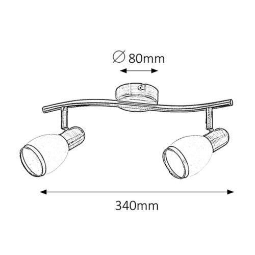 Rabalux Elite spot E14 2x max40W bronza Spot rasveta slika 3