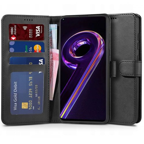 TECH-PROTECT WALLET PREKLOPNA MASKA ZA REALME 9 4G / 9 PRO+ PLUS CRNA slika 1