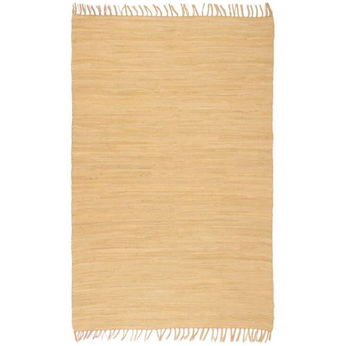 Ručno tkani tepih Chindi od pamuka 120x170 cm bež slika 1