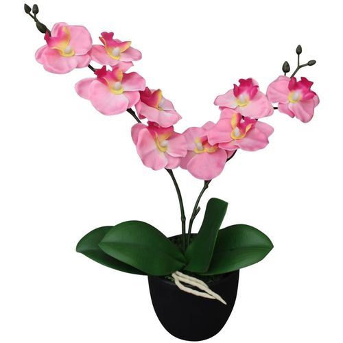 Umjetna orhideja s posudom 30 cm ružičasta slika 8