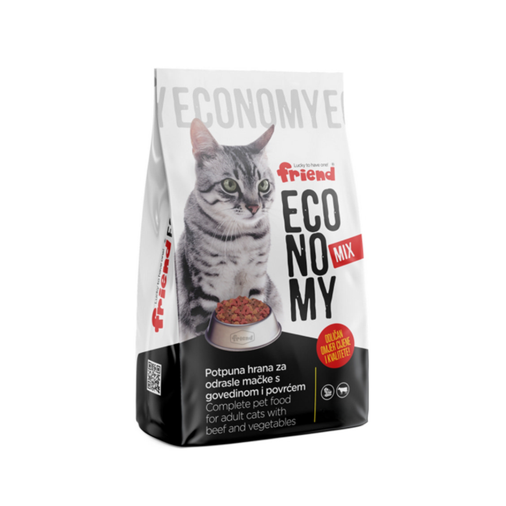 Friend Economy Mix suha hrana za mačke Govedina Povrće 10kg slika 1