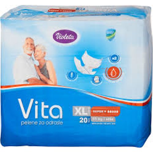 Violeta Vita pelene za inkontinenciju XL Super+ 20 kom slika 1