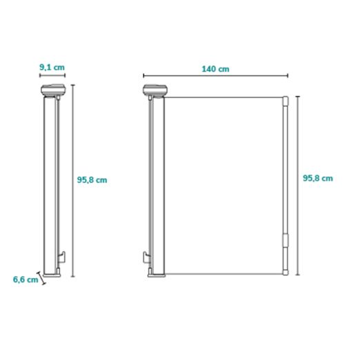 Lionelo zaštitna ograda Thea do 140 cm, Grey Concrete slika 11