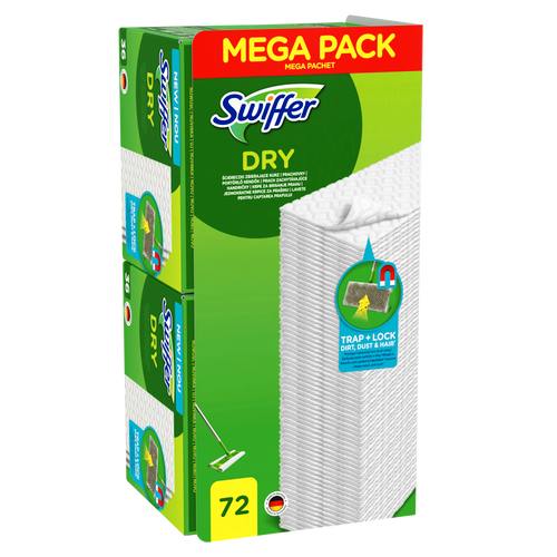 SWIFFER Maramice za suvo ciscenje podova MEGA PACK 72 kom XXL slika 2