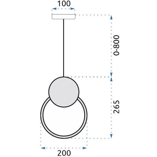 APP852-CP CRNA LED viseća stropna svjetiljka slika 9