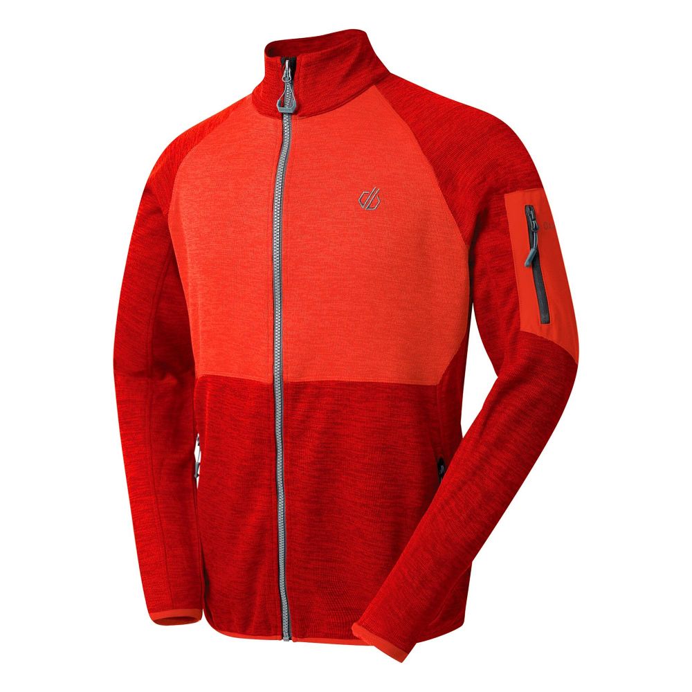 Dare2B Muški duks na kopčanje Distinctly Torrek Fleece, Danger Red/Sevi Red slika 2