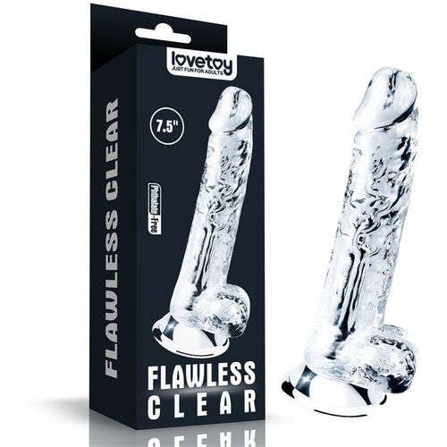 Lovetoy Flawless prozirni dildo 19cm slika 1