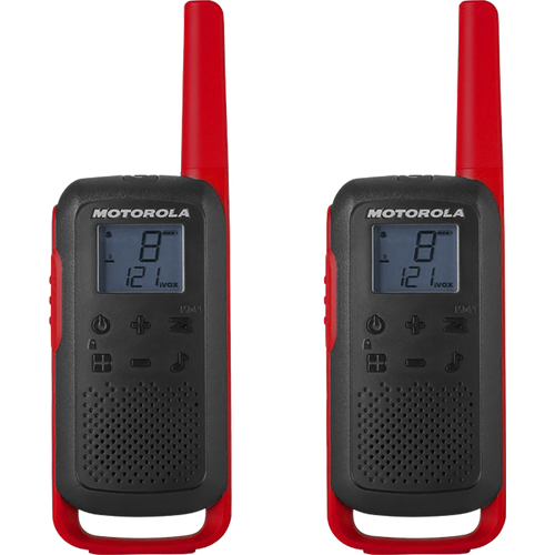 Motorola Walkie Talkie, domet 8 km, 16 kanala, crvena - TLKR T62 RD slika 1