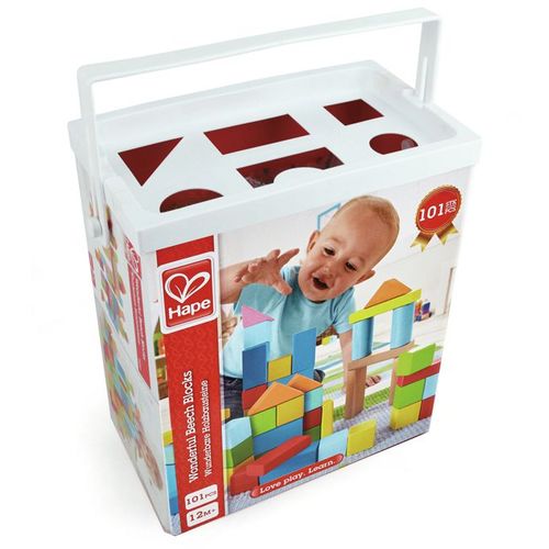 Hape Drvene kocke za slaganje E8247B, 101kom slika 2