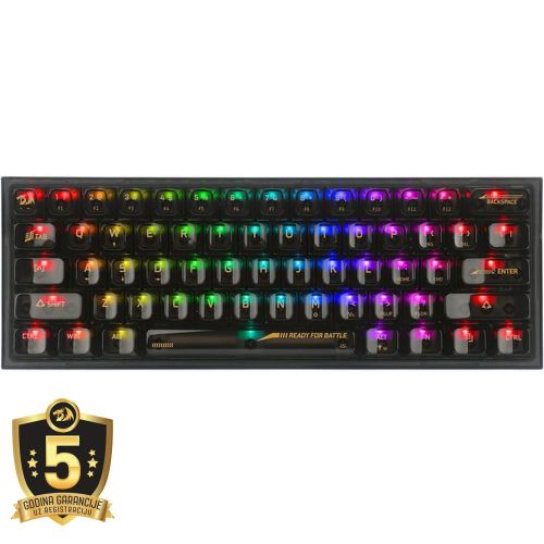 Redragon Fizz RGB Gaming Keyboard Black slika 1