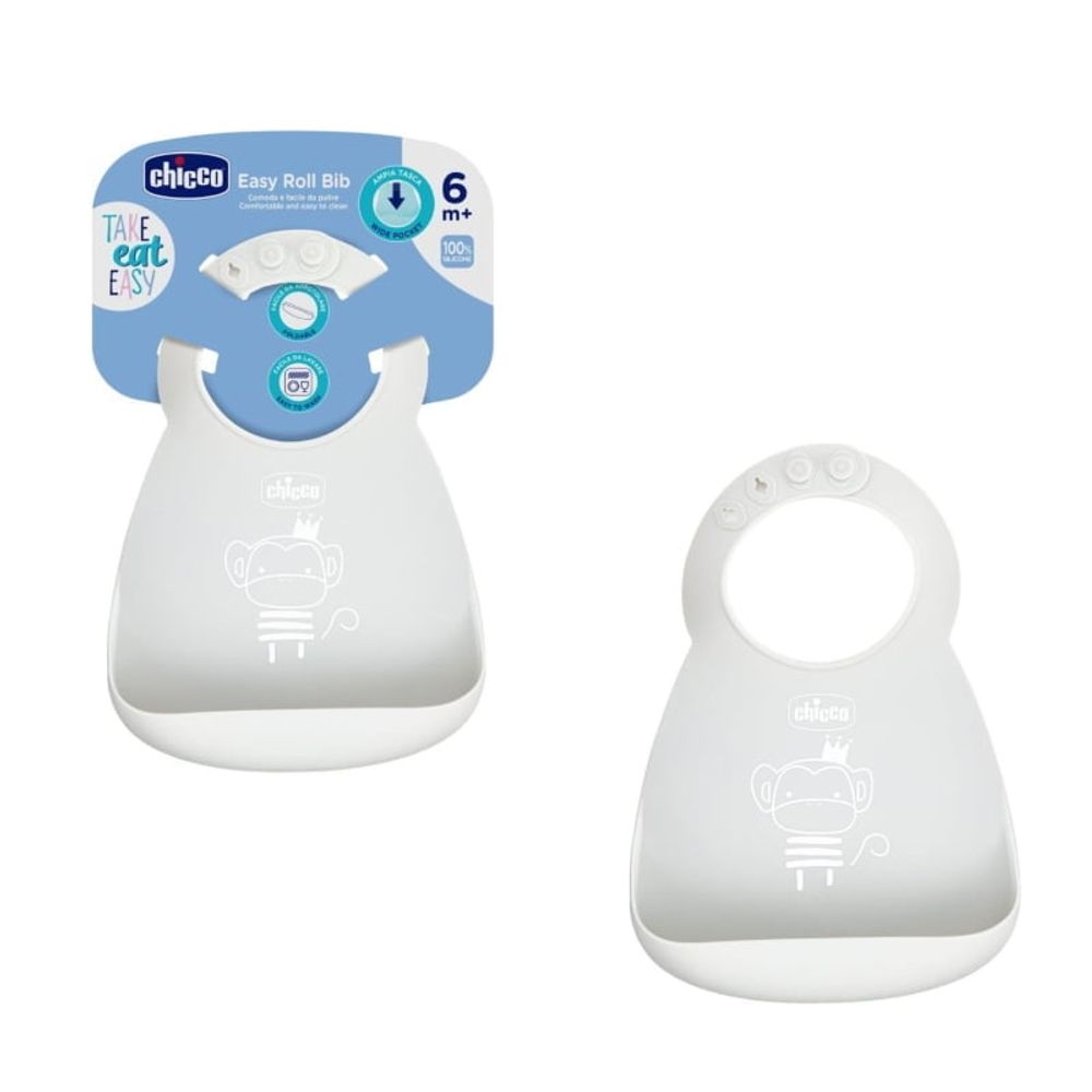 Chicco Silikonski siperak Take Eat Easy 6m+, Bijeli slika 1