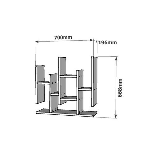 Flower - Walnut Walnut Wall Shelf slika 4