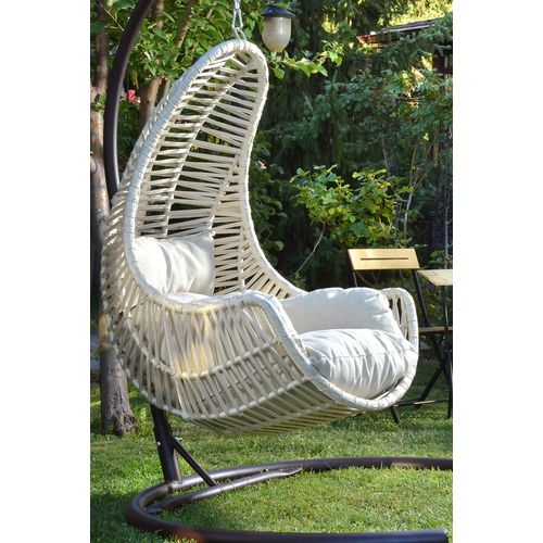 Kule - Cream Cream Garden Single Swing Chair slika 3