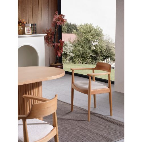 Napoli - Natural Natural Dining Table & Chairs Set (4 Pieces) slika 4