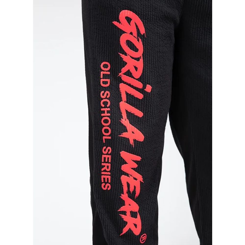 Gorilla Wear AUGUSTINE Old School Donji dio trenerke, Crno/Crveni slika 4