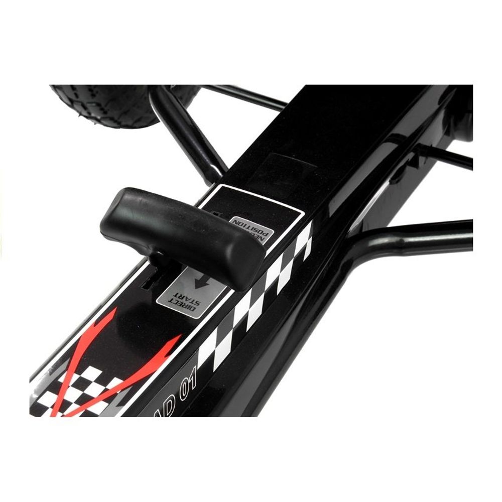 Go-Cart s pedalama za djecu, crni slika 8