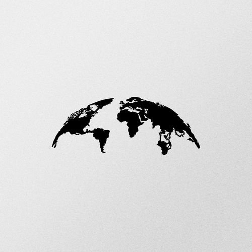 World Map Small Metal Decor Black Decorative Metal Wall Accessory slika 4