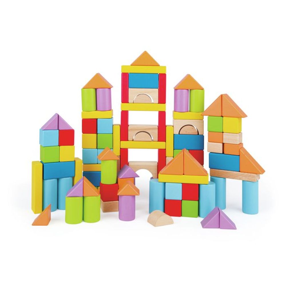 Hape Drvene kocke za slaganje E8247B, 101kom slika 1